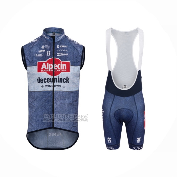 2024 Wind Vest Alpecin Deceuninck Blue And Bib Short